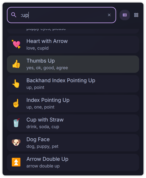 Emoji & Unicode Launcher Screenshot