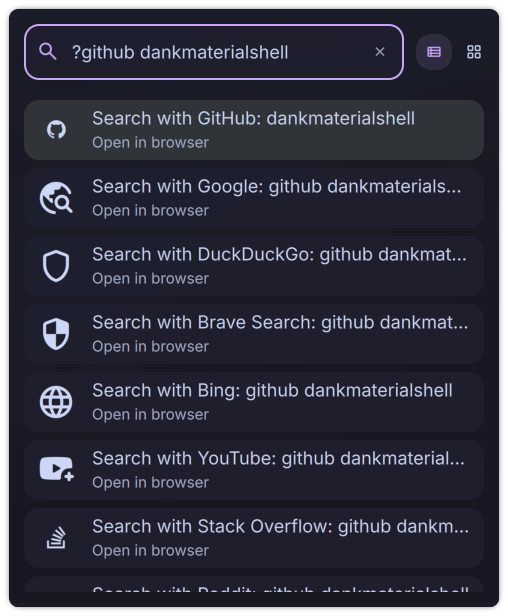 Web Search Screenshot